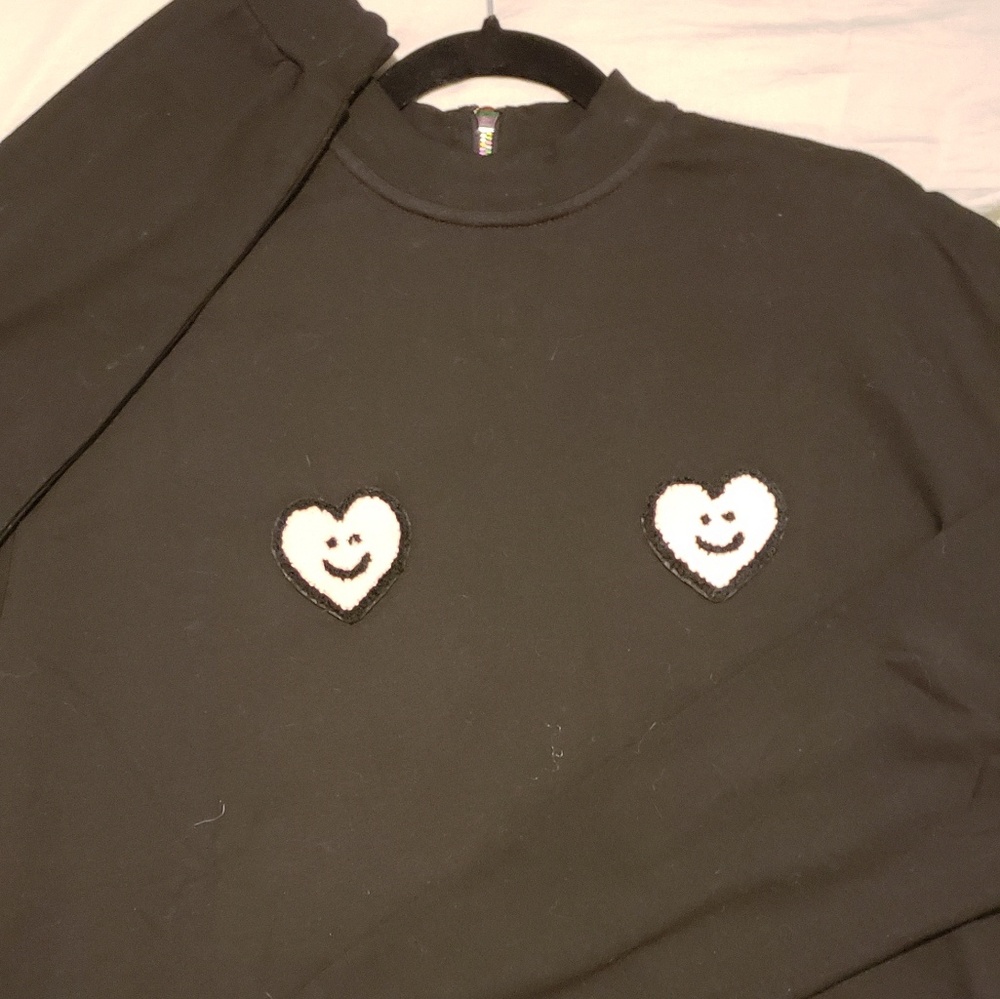 Lazy Oaf Double Heart Long Sleeve Top - Picture 3 of 3